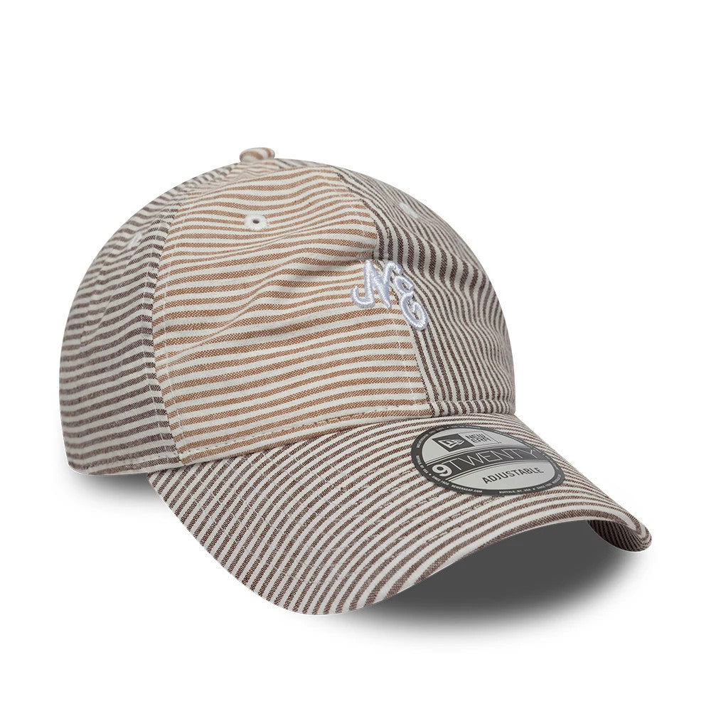 New Era Stripe Beige & Brown 9TWENTY Adjustable Cap