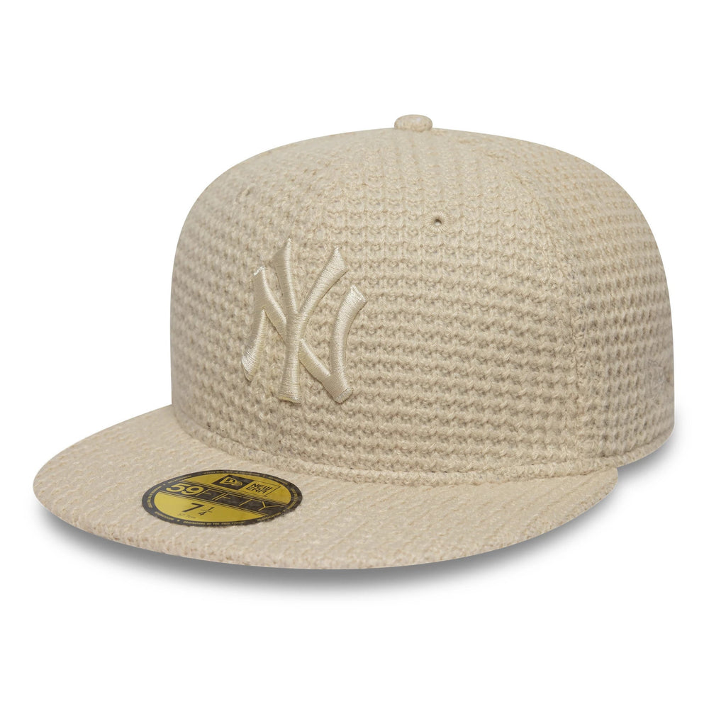 New York Yankees MLB Knitted Light Beige 59FIFTY Fitted Cap
