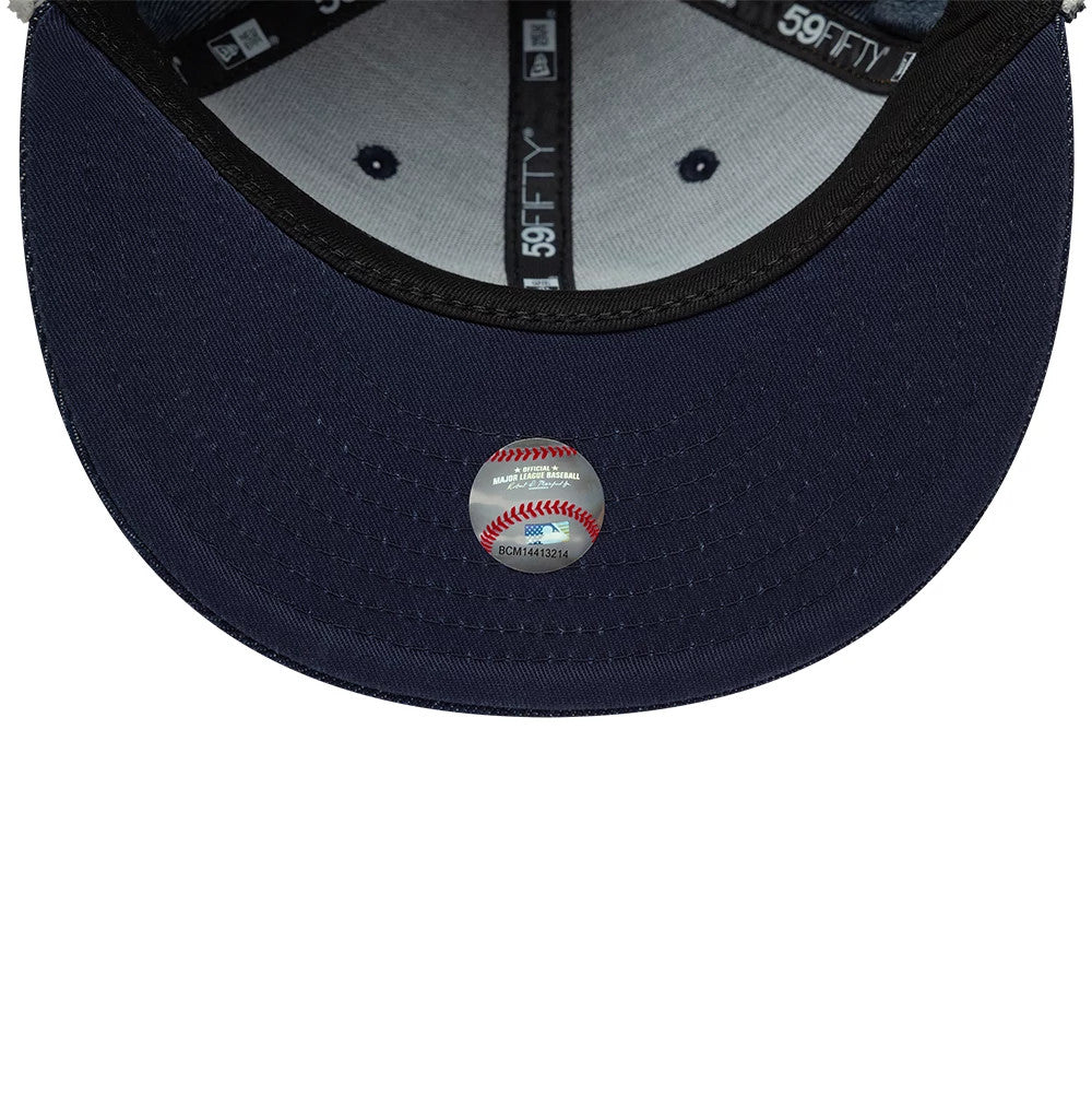 New York Yankees MLB Denim Navy Dogear 59FIFTY Fitted Cap