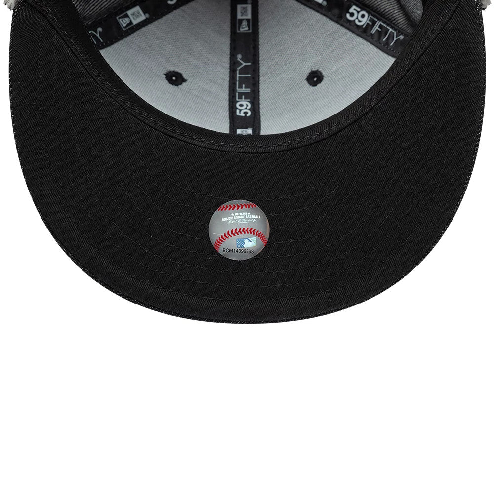 LA Dodgers MLB Denim Black Dogear 59FIFTY Fitted Cap