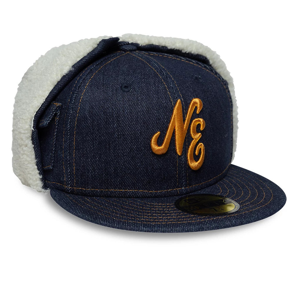 New Era Denim Navy Dogear 59FIFTY Fitted Cap