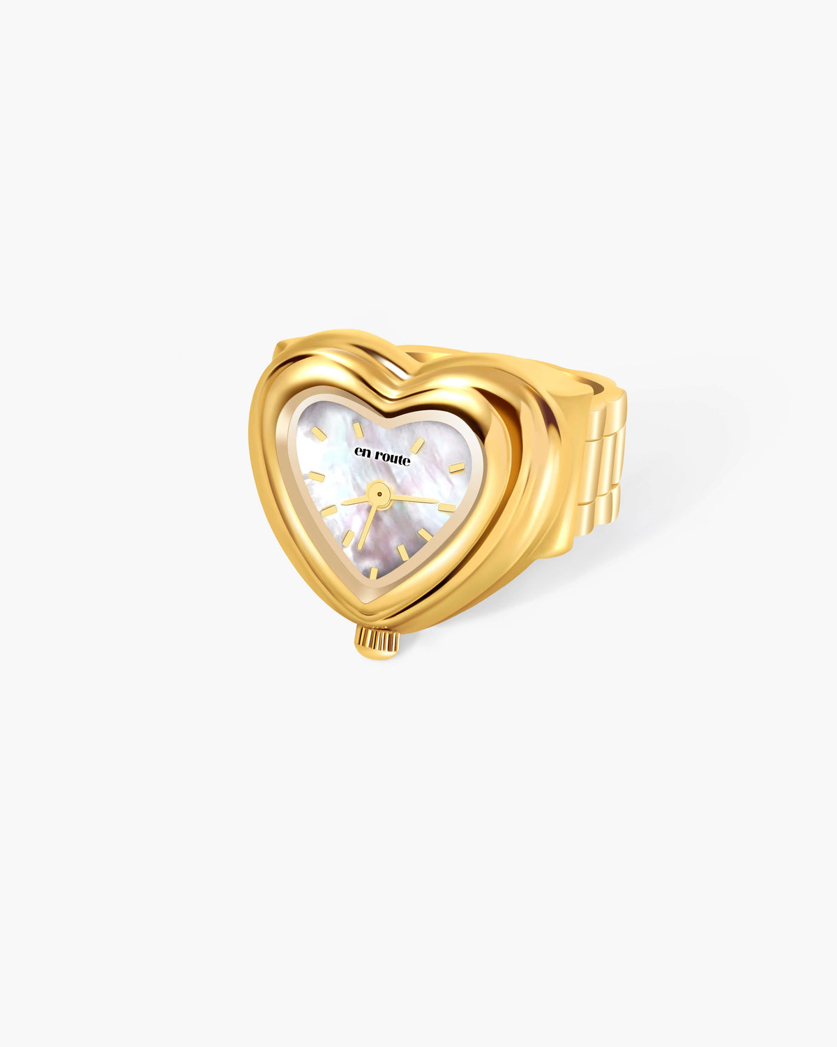 Anillo de Reloj City Heart en Plata