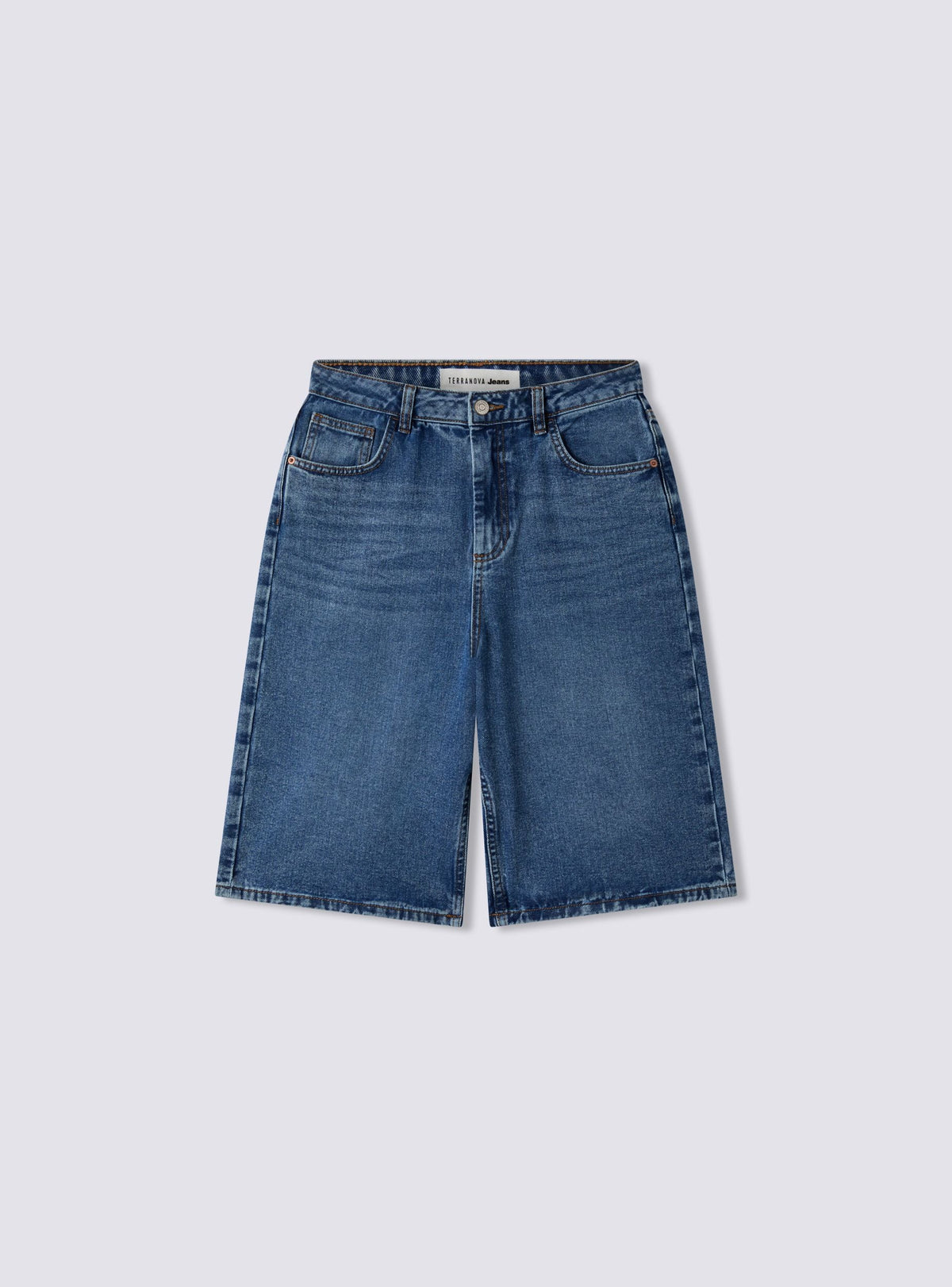 Bermudas Vaqueras Azul Denim Medio