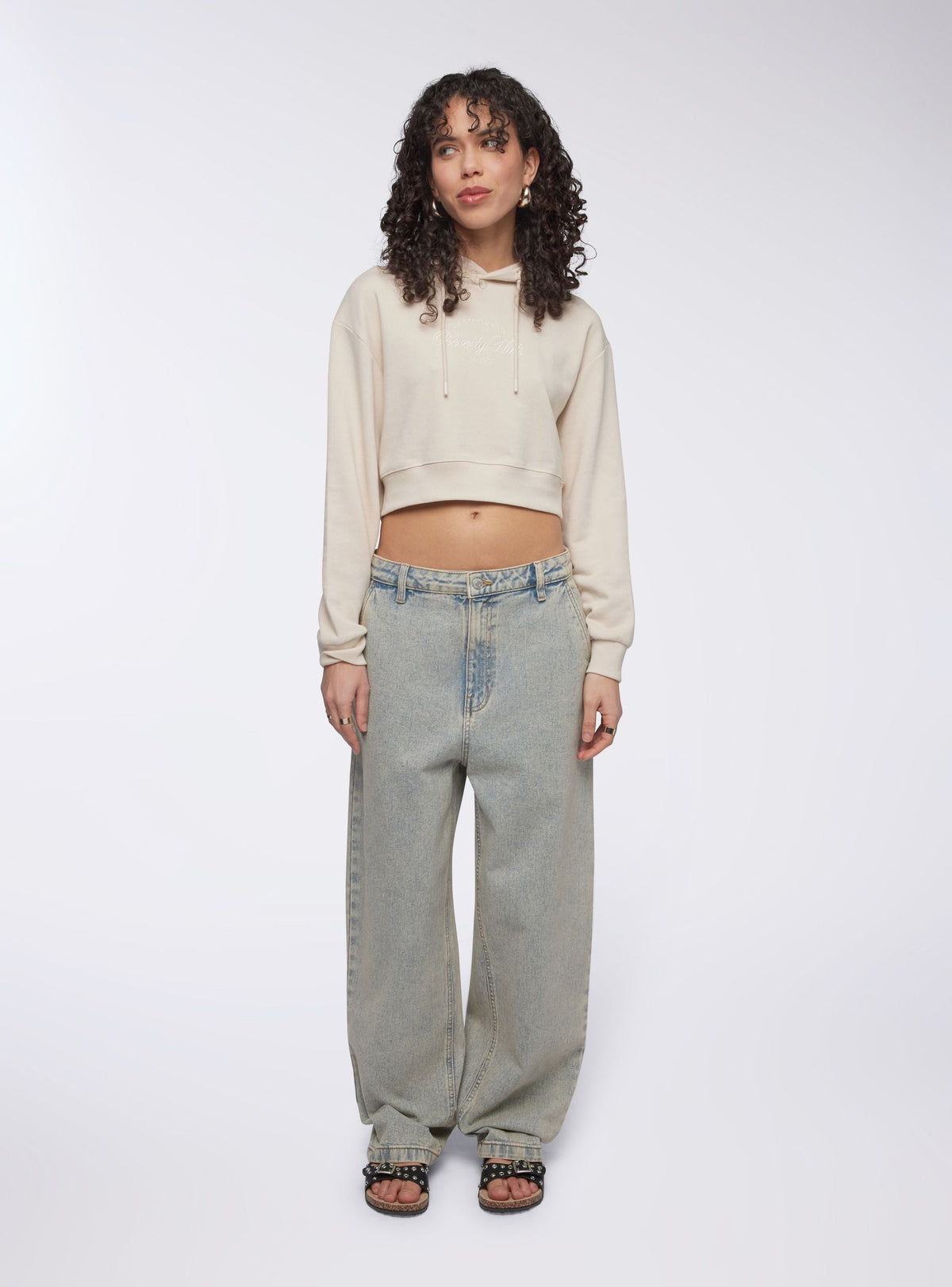 Blue Dyed Baggy Jeans