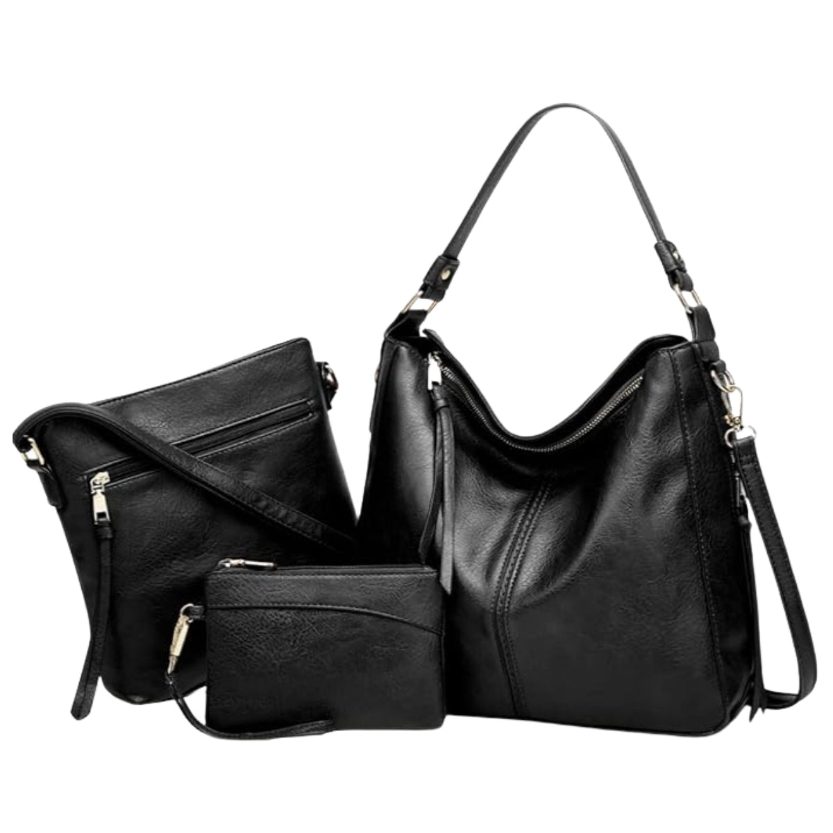 Pack de 3 Bolsos Hobo de Piel de Lujo