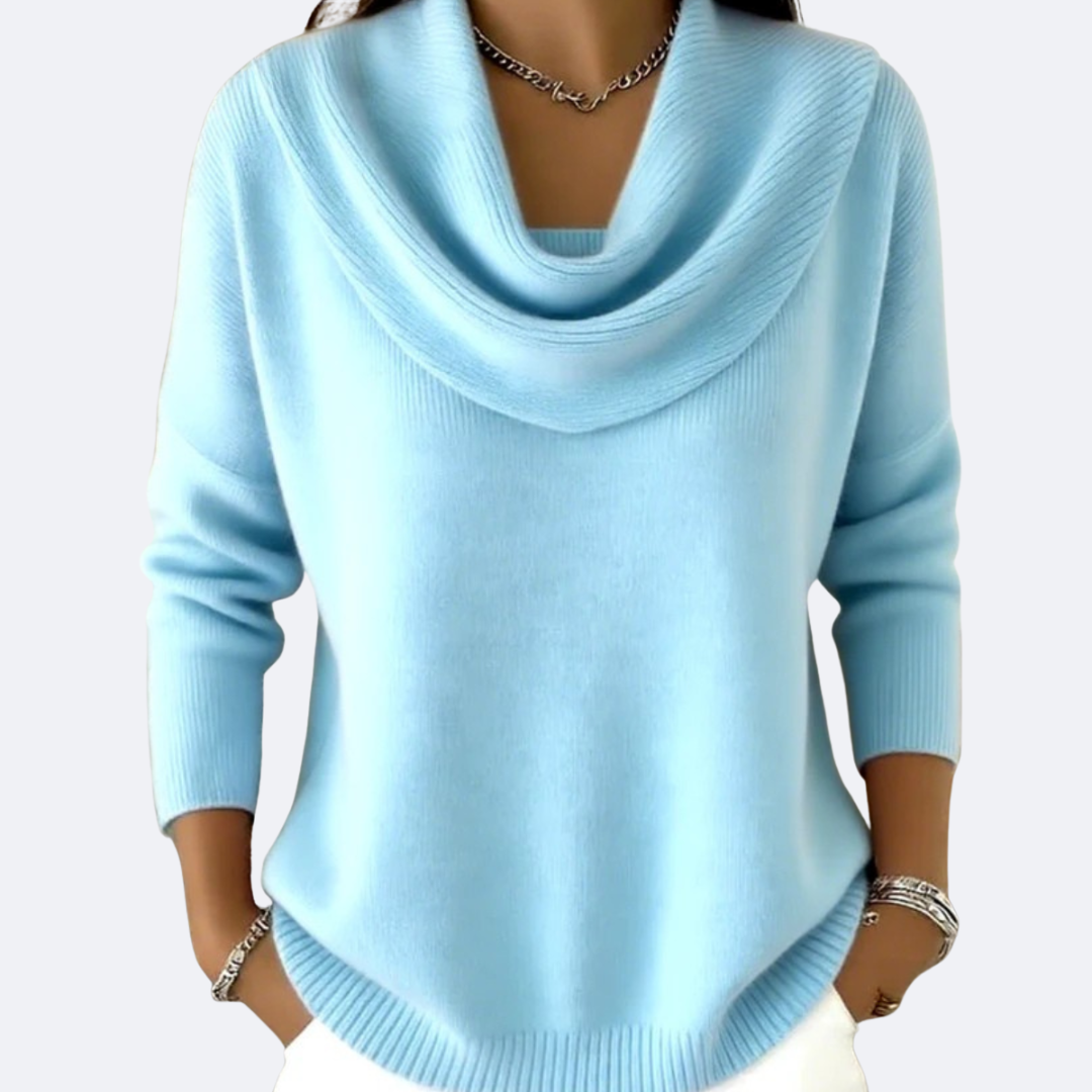 Giulia | Jersey Acogedor con Cuello de Volantes
