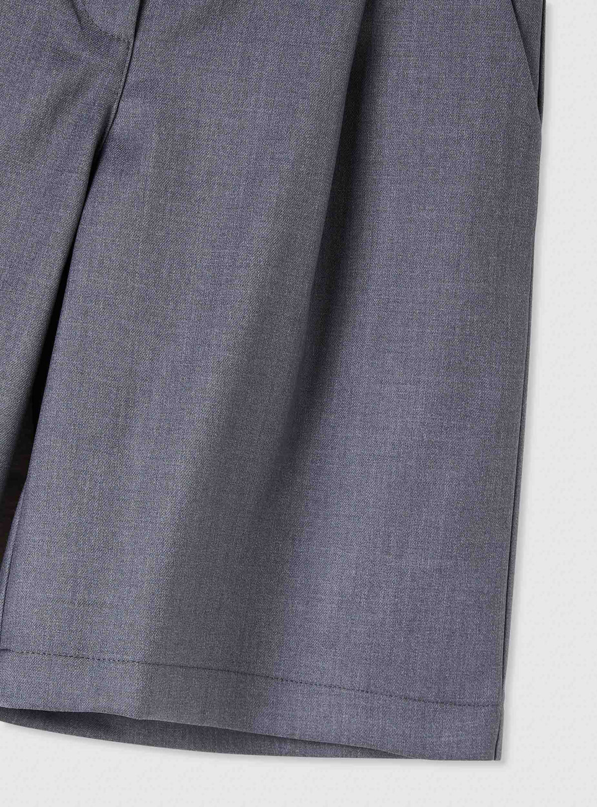 Solid Grey Bermuda Shorts