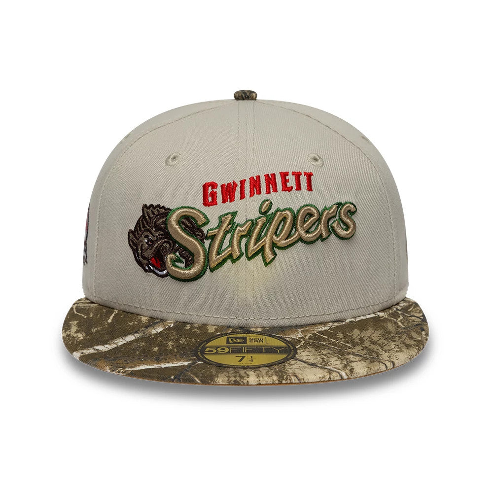 Gwinnett Stripers MiLB Hometown Sidepatch Beige 59FIFTY Fitted Cap
