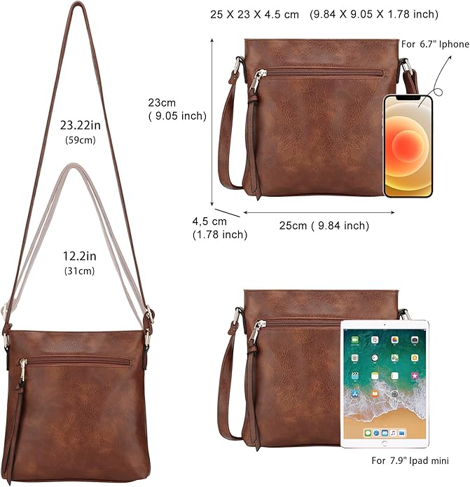 Pack de 3 Bolsos Hobo de Piel de Lujo