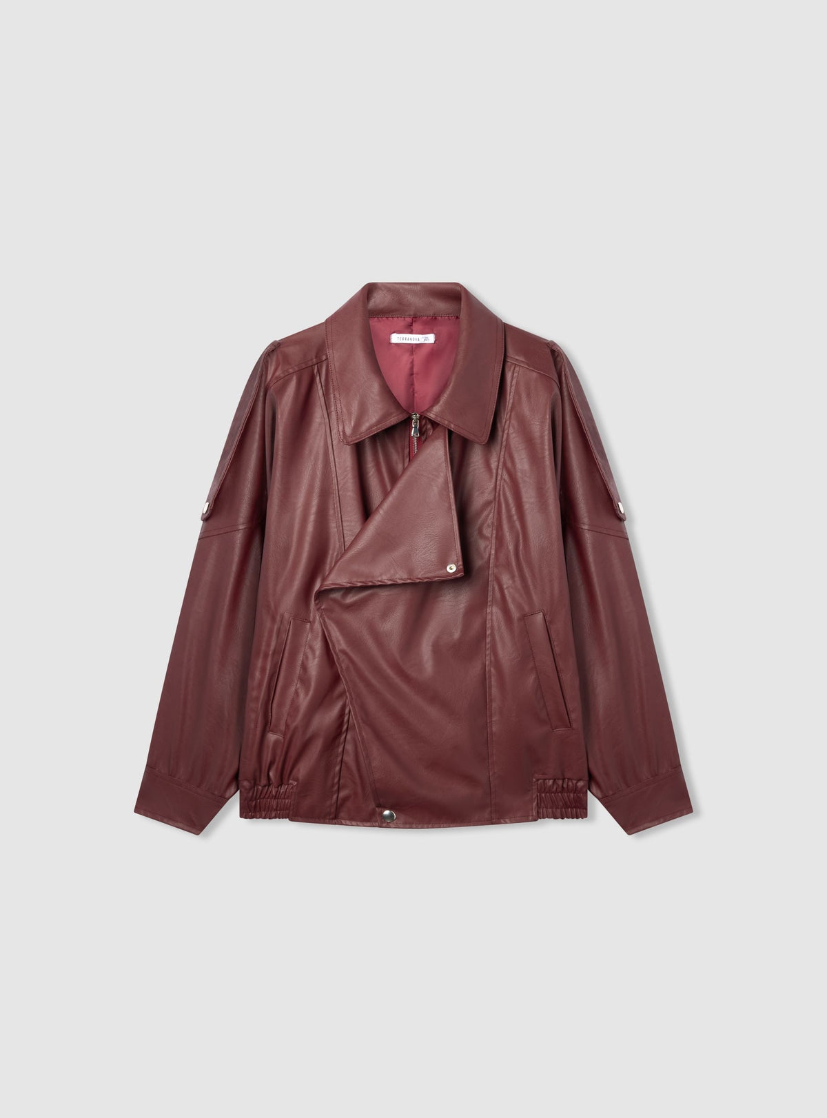 Faux leather biker jacket
