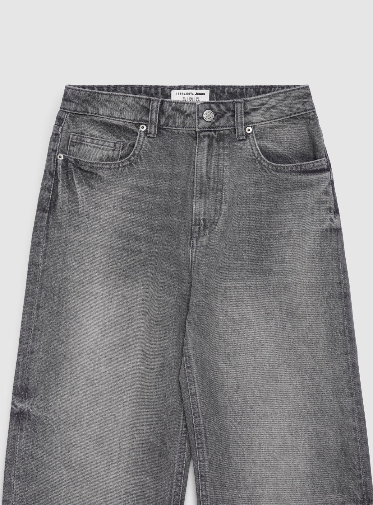 Vaqueros Pierna Ancha Gris Denim
