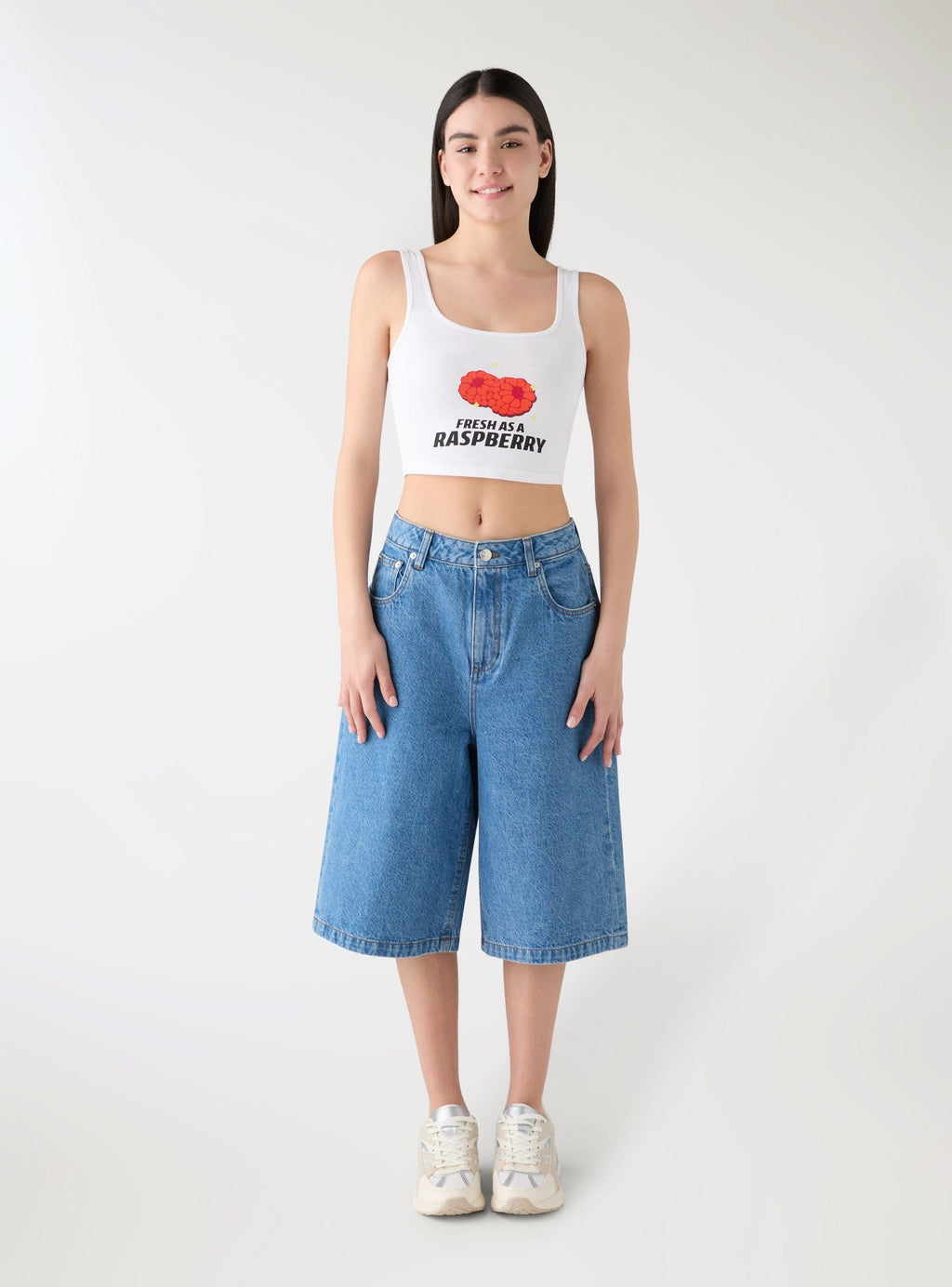 Bermudas Vaqueras Estampado Fresa TRNPOPLAB
