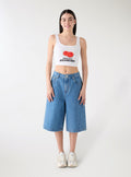 Bermudas Vaqueras Estampado Fresa TRNPOPLAB