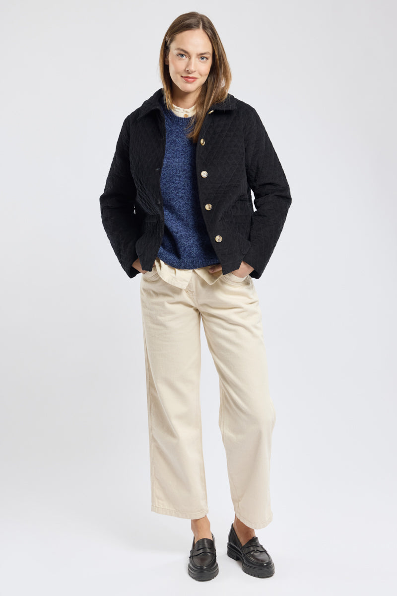 Alexandra | Chaqueta de velour acolchada de algodón