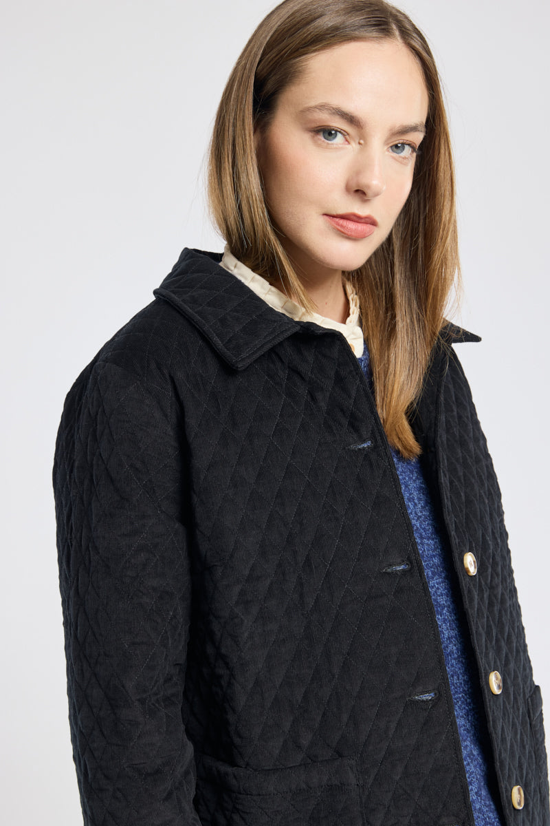 Alexandra | Chaqueta de velour acolchada de algodón