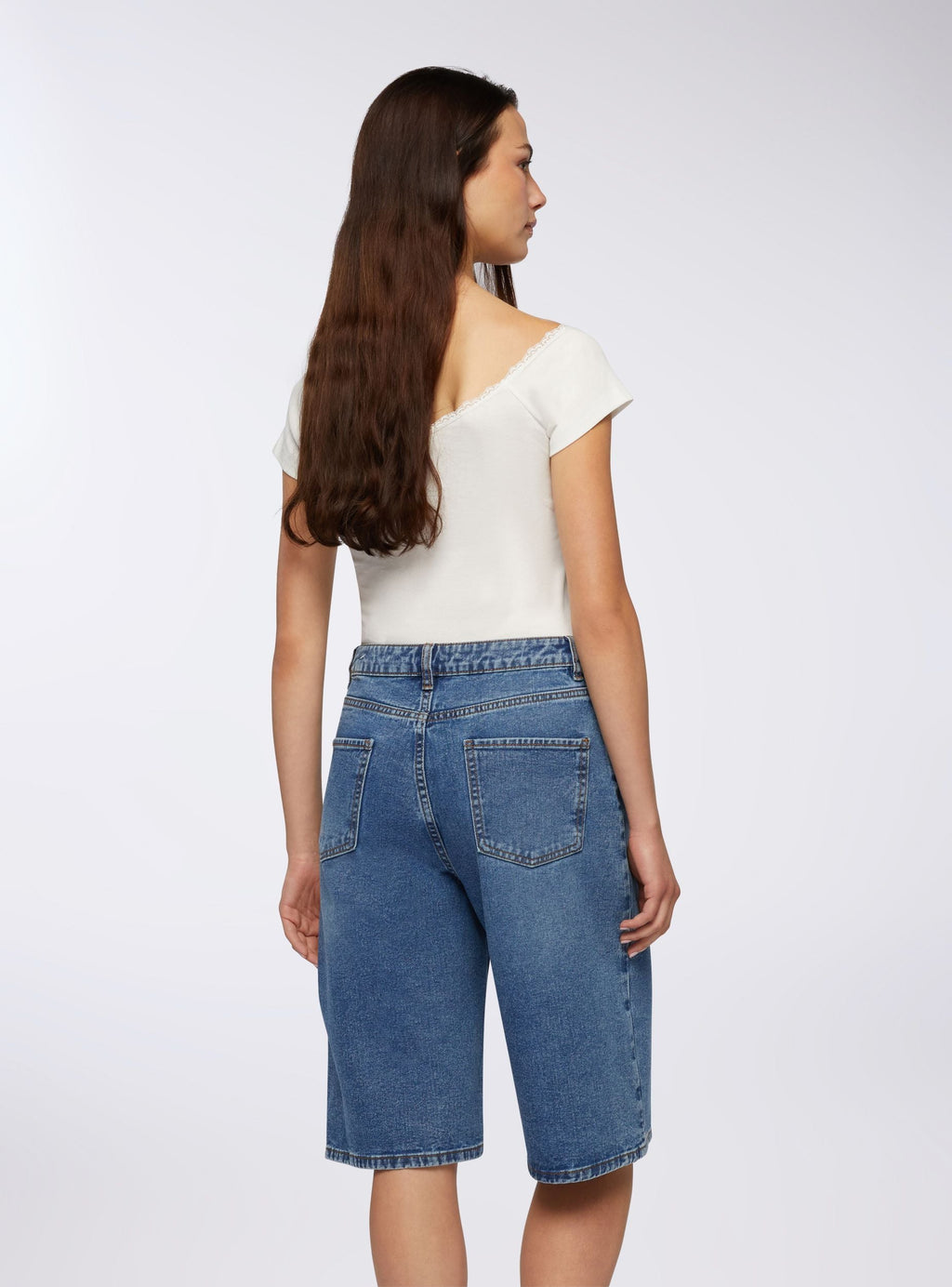 Bermudas Vaqueras Azul Denim Medio
