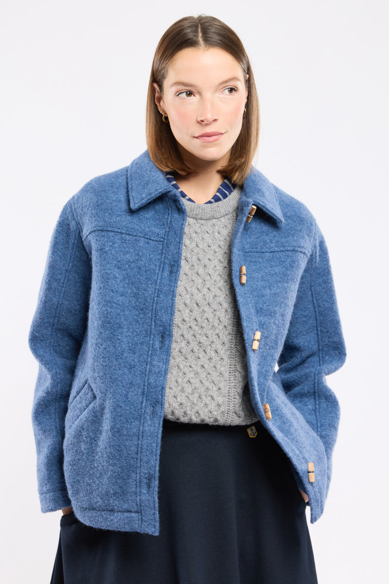 Esther |Chaqueta abotonada de lana hervida