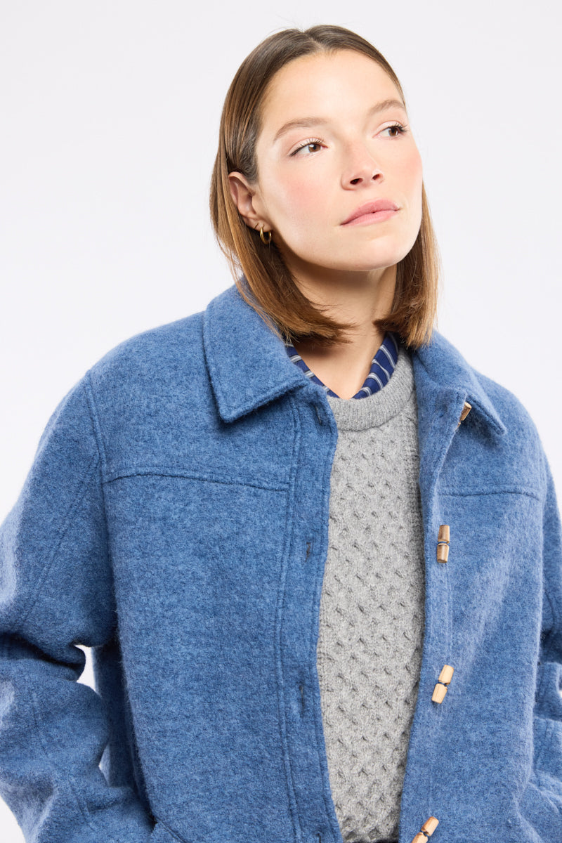Esther |Chaqueta abotonada de lana hervida