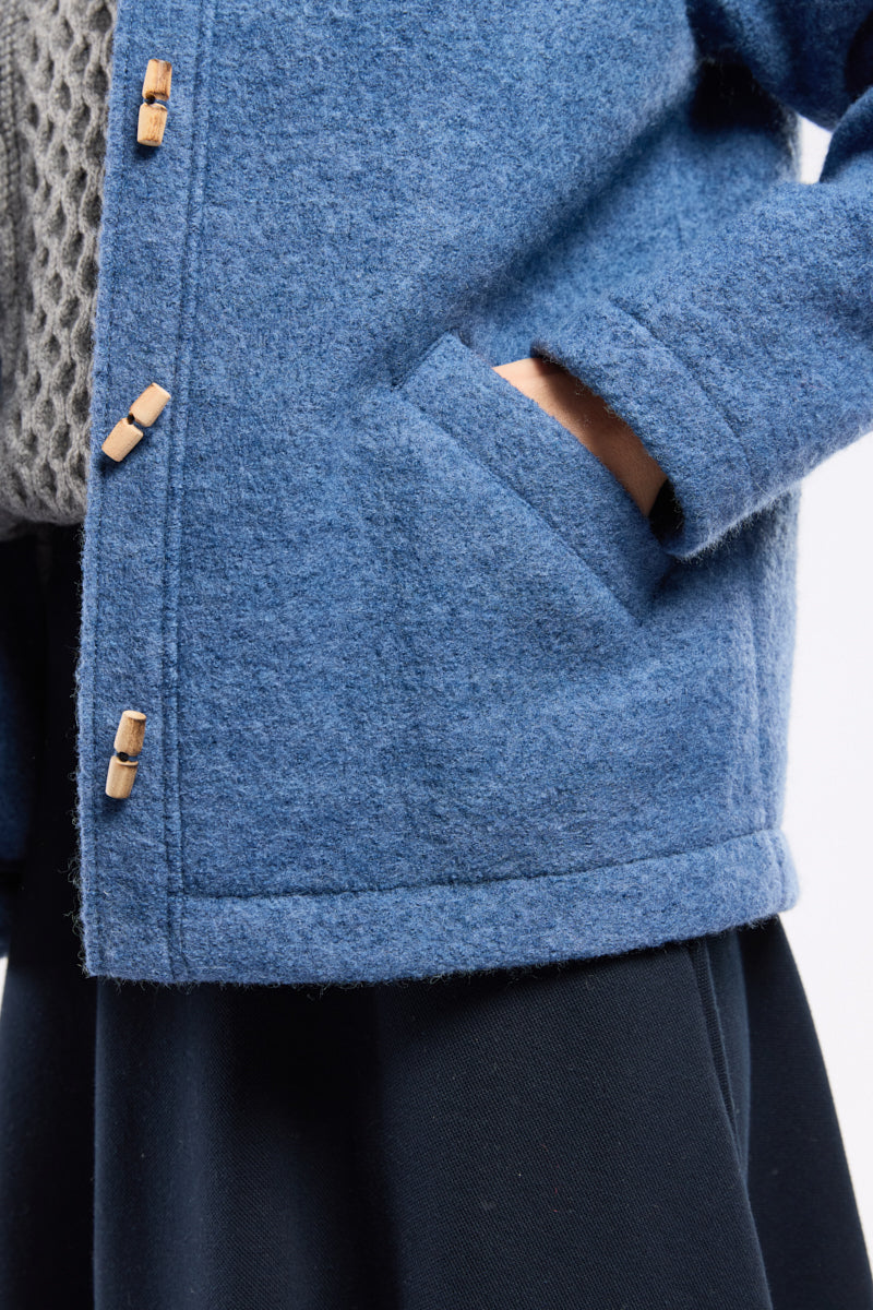 Esther |Chaqueta abotonada de lana hervida