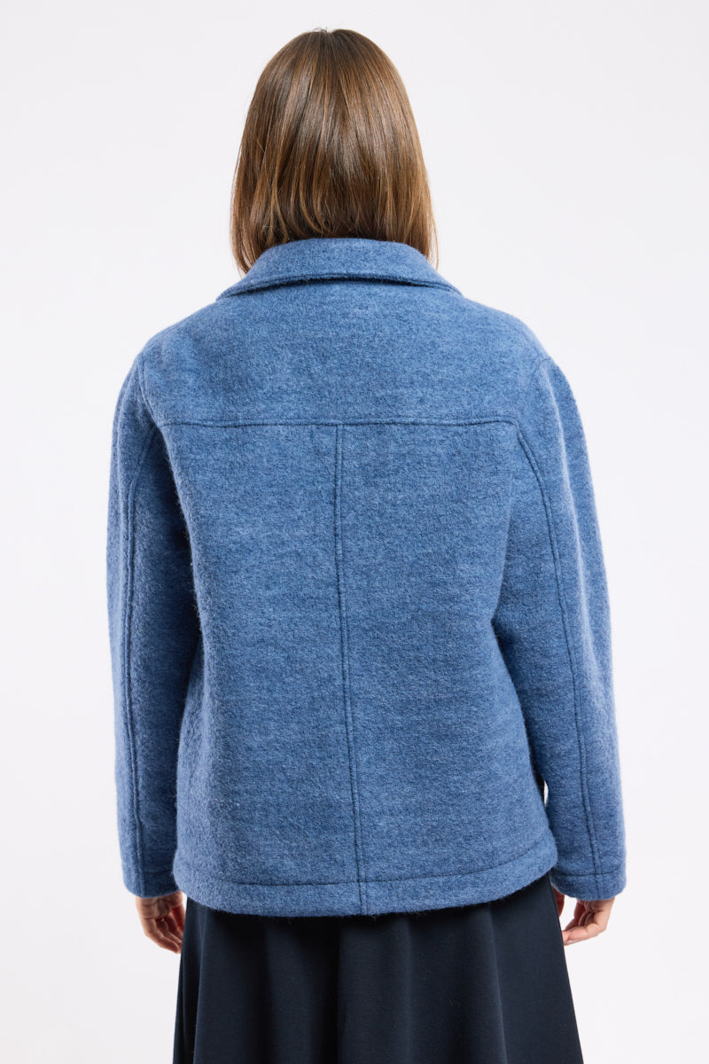 Esther |Chaqueta abotonada de lana hervida