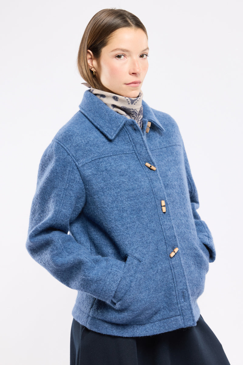 Esther |Chaqueta abotonada de lana hervida