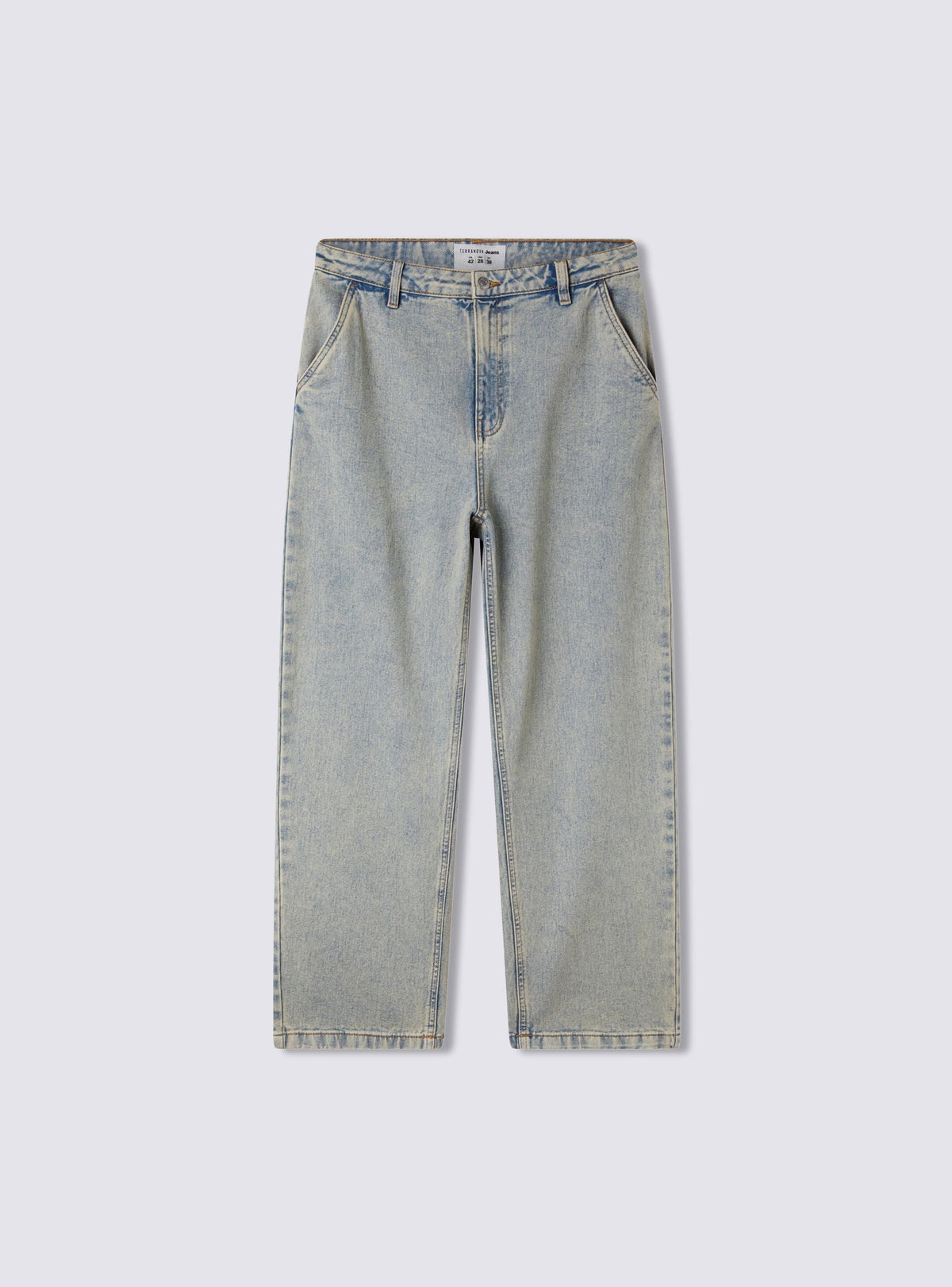 Blue Dyed Baggy Jeans