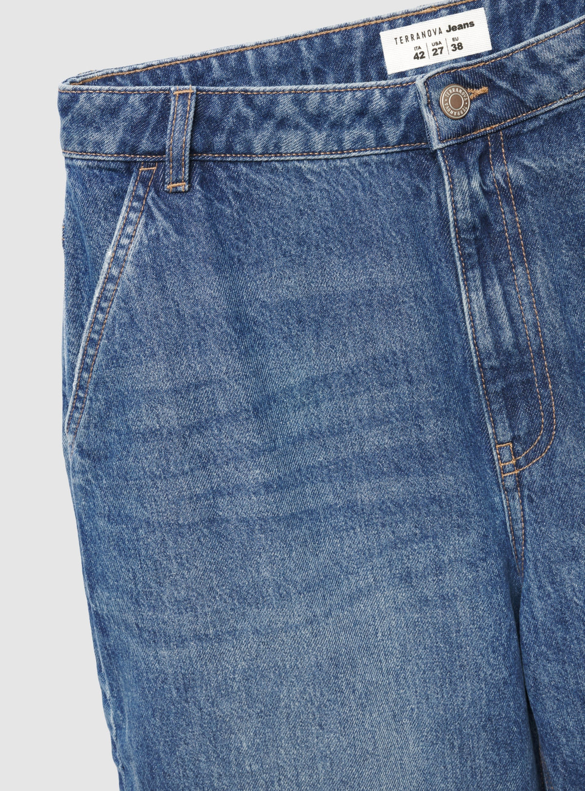 Plain Dark Denim Baggy Jeans
