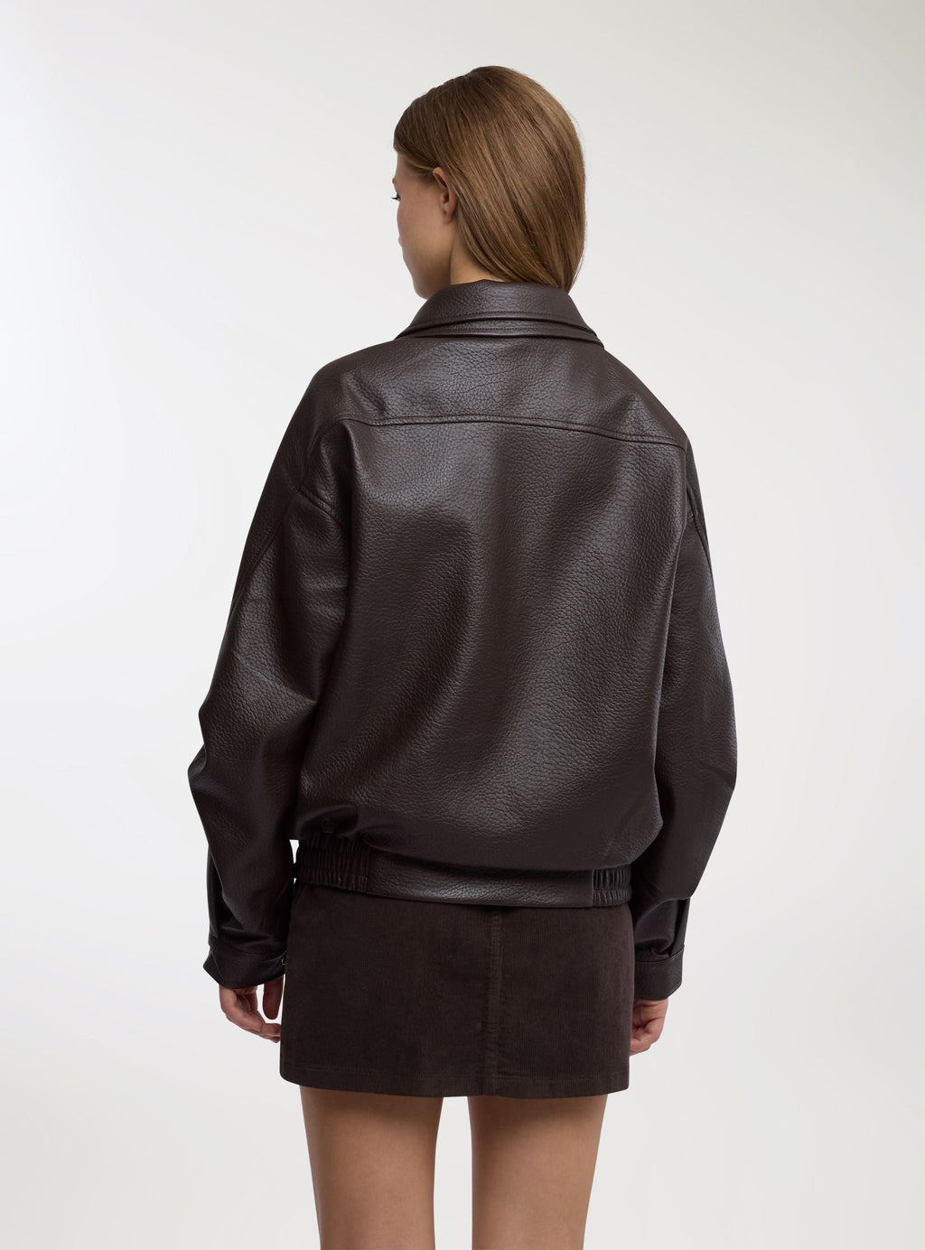 Chiodo oversize effetto pelle