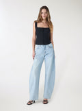 Light Blue High-Rise Wide-Leg Jeans