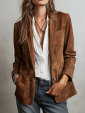 Rachel | Americana de Efecto Ante Abotonada