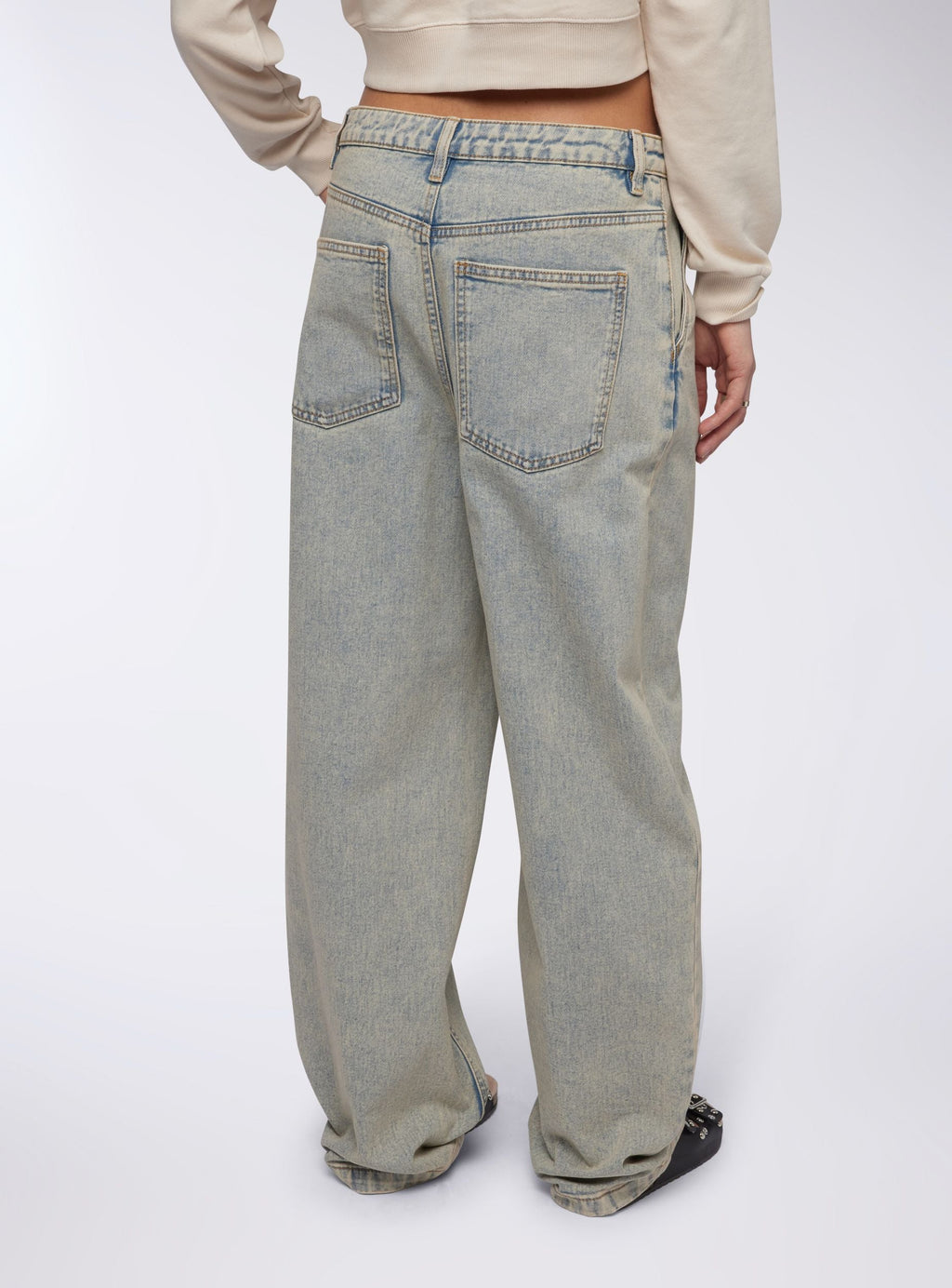 Blue Dyed Baggy Jeans
