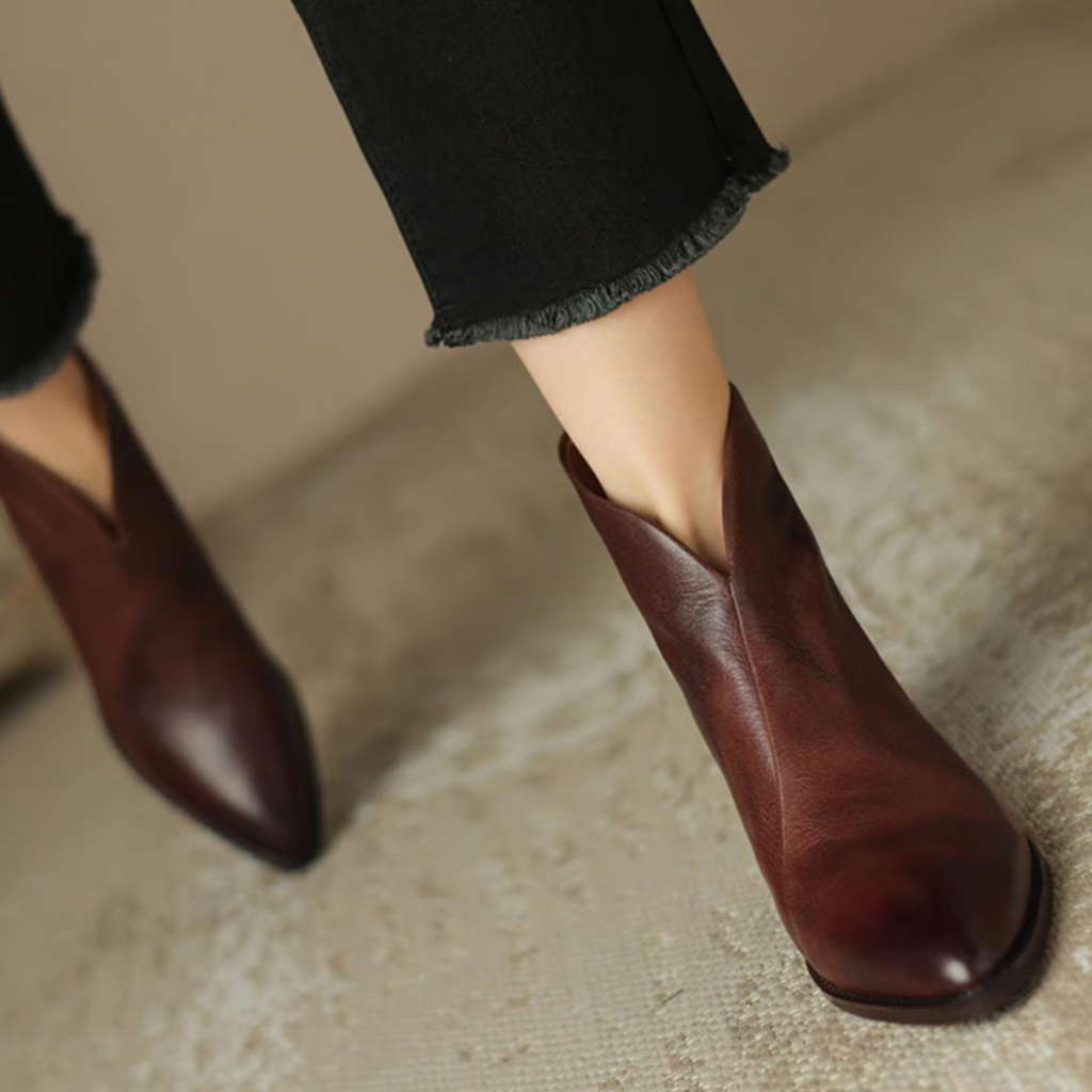 Camille | Botines de Lujo de Tacón Bajo