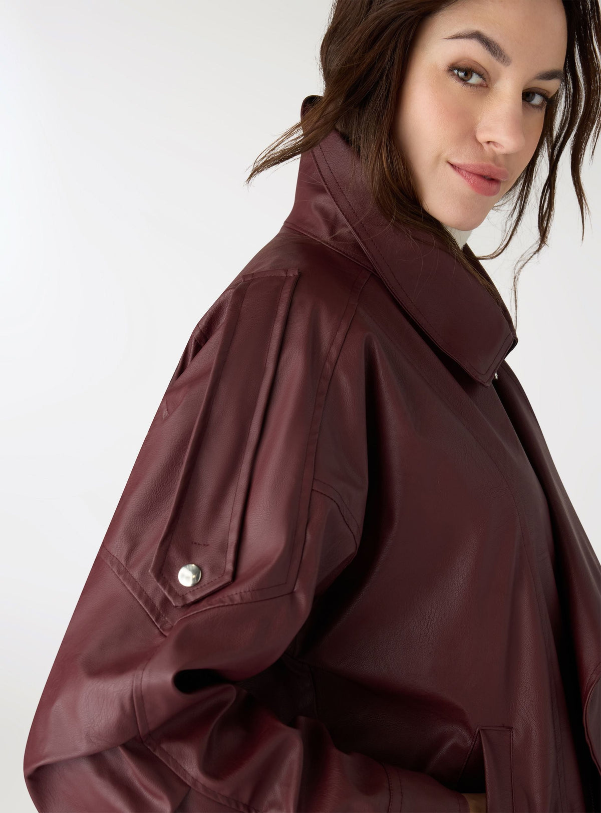 Faux leather biker jacket