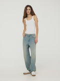 Mid-Blue Dyed Balloon Jeans