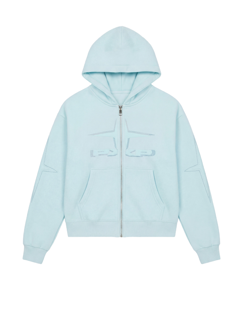 Sudadera con Capucha y Cremallera con Strass