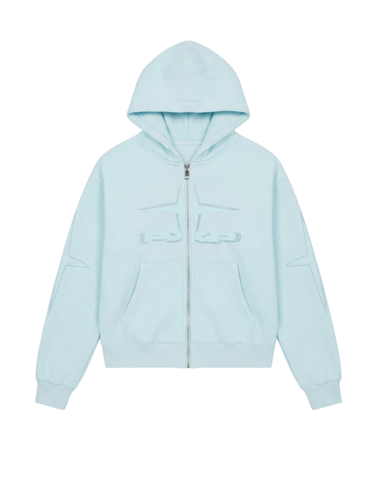 Sudadera con Capucha y Cremallera con Strass
