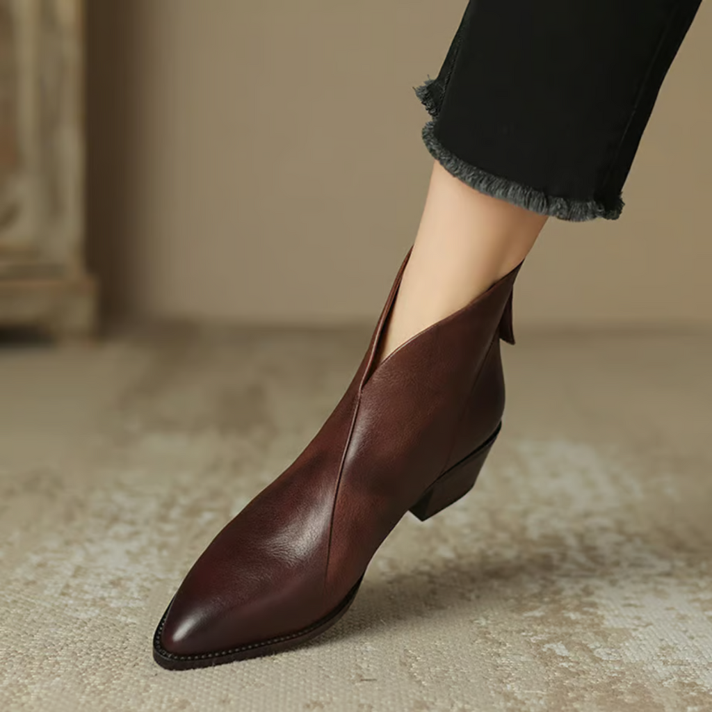 Camille | Botines de Lujo de Tacón Bajo