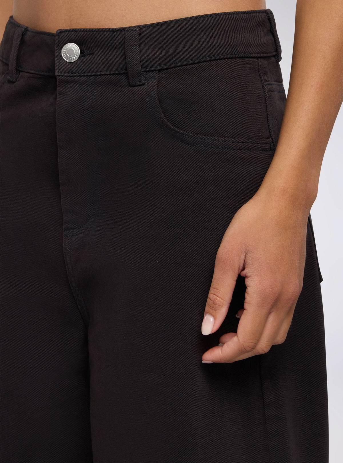 Black Five-Pocket Bermuda Shorts