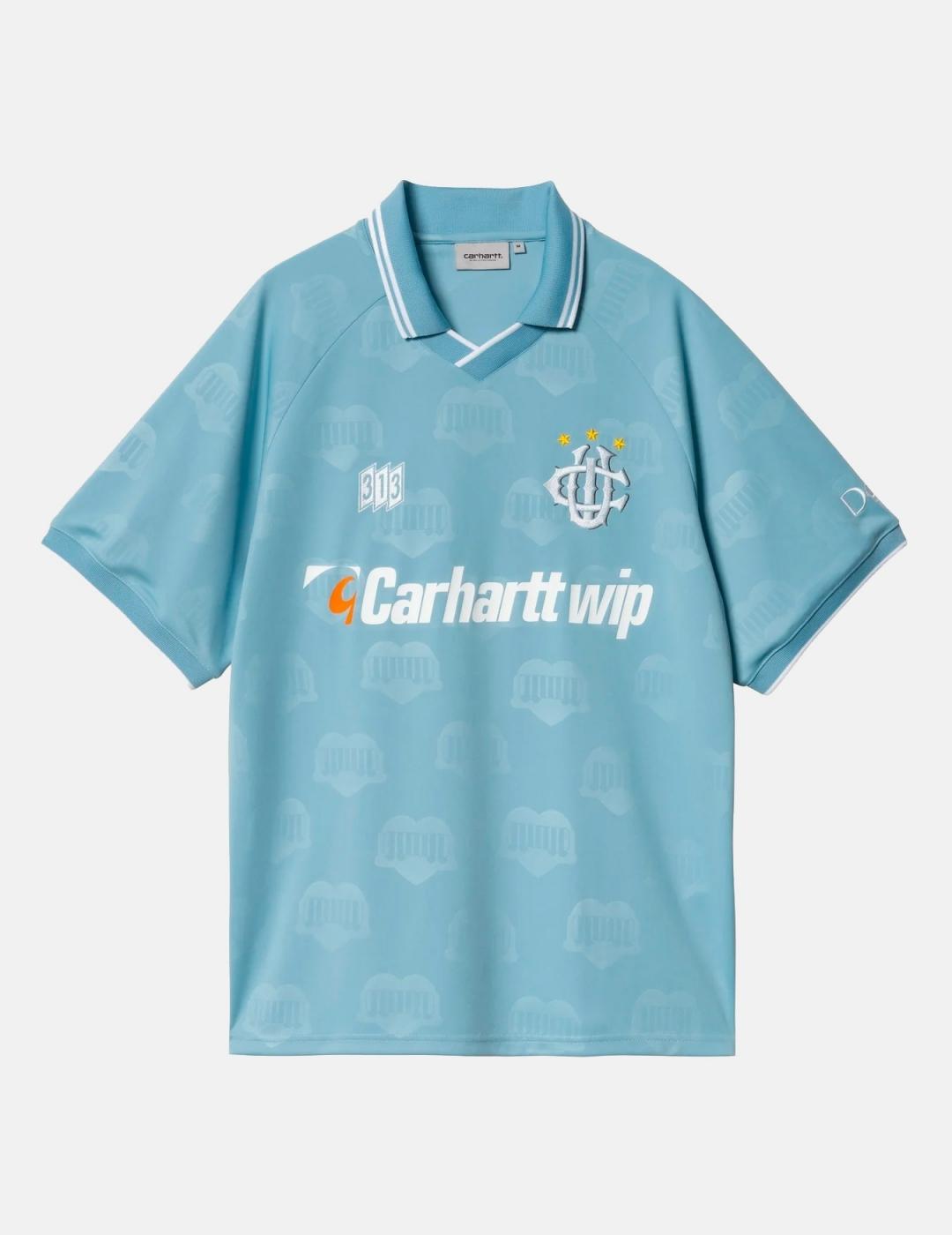 CARHARTT WIP HARTT’S FOOTBALL T-Shirt - Bluebird