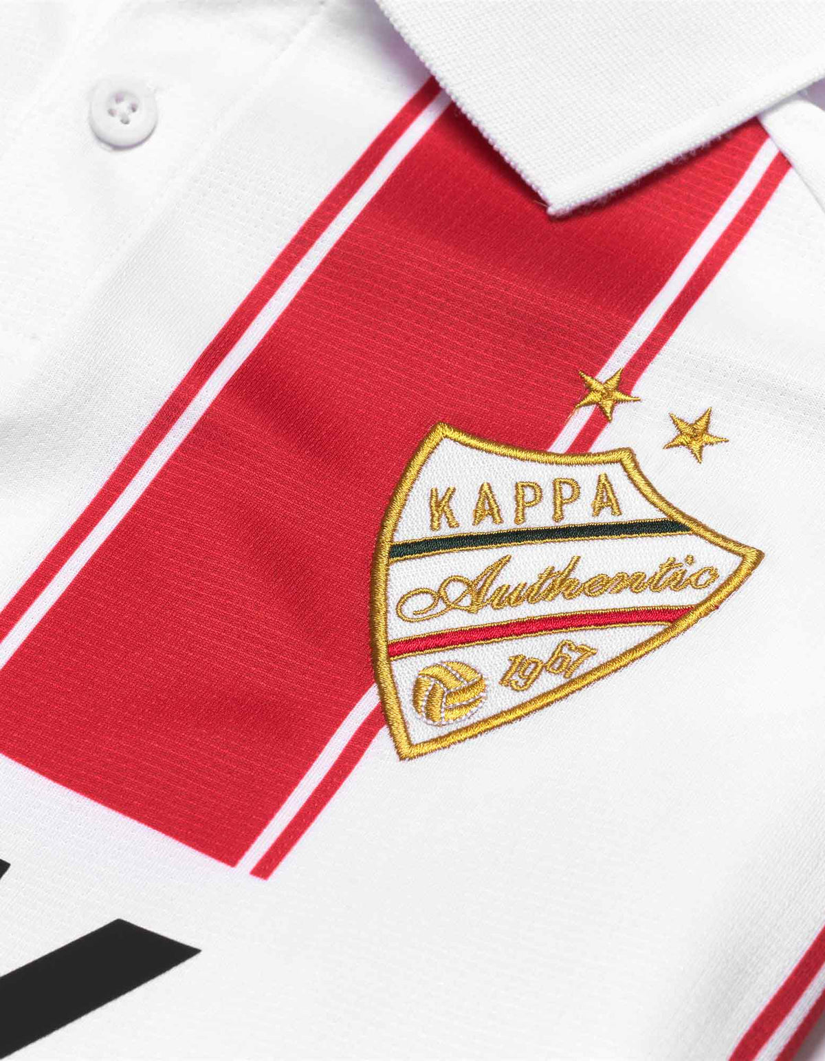 KAPPA AUTHENTIC ODEN T-shirt - White/Racing Red/Black