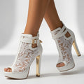 Isabella | Botines de Encaje Elegancia Glamour