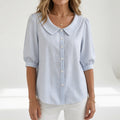 Zélie | Blusa de Rayas con Mangas Abullonadas