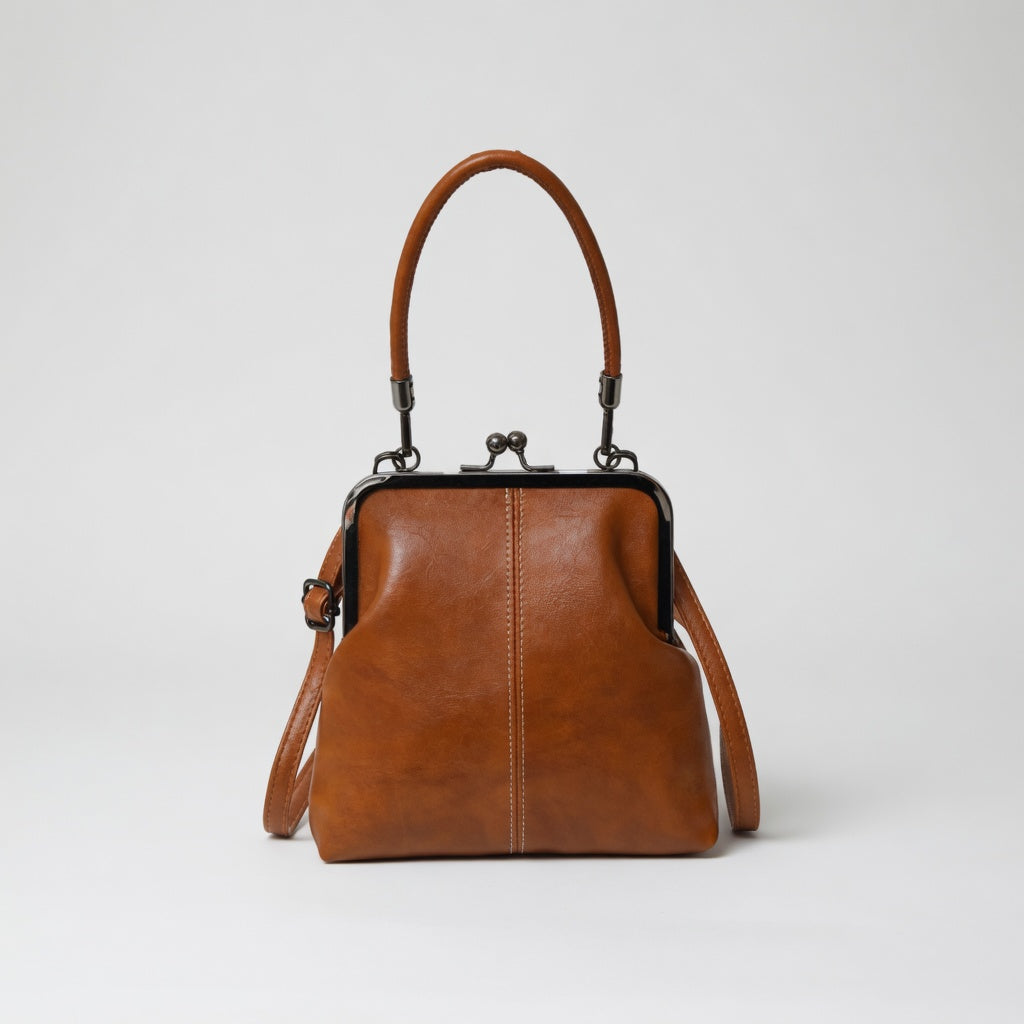 Honorine | Bolso de Mano Retro con Cierre de Clip