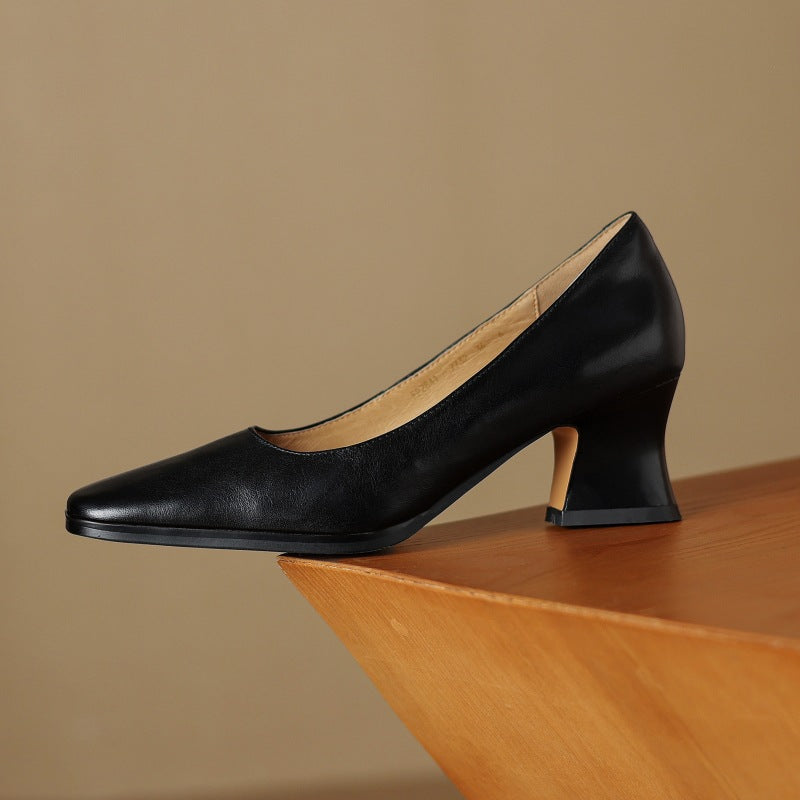 Botines Cuadrados de Cuero Oriel