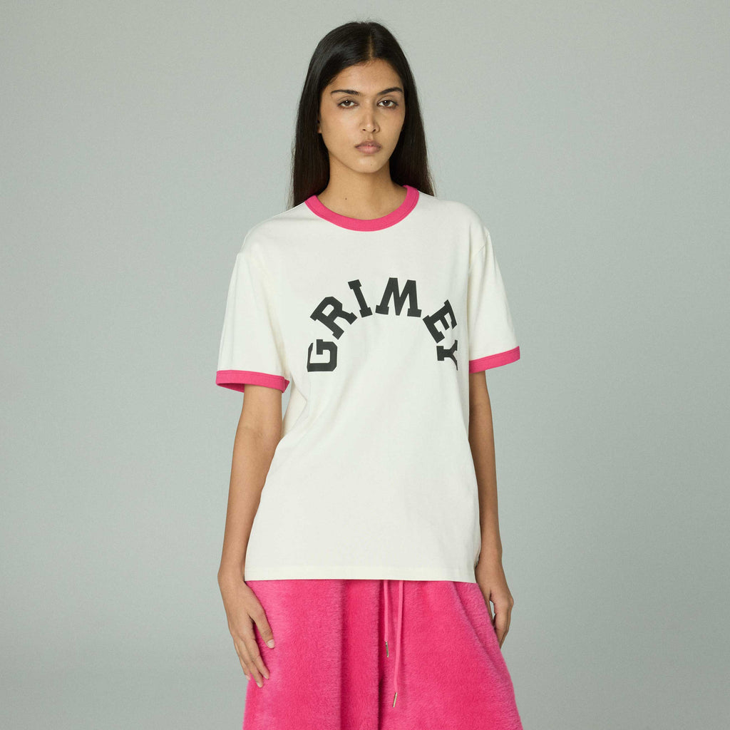 Camiseta 100 Miles Ringer Blanco Roto