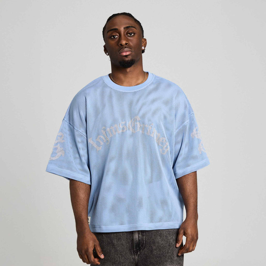 Camiseta Chief Watcher Mesh Boxy Azul Claro
