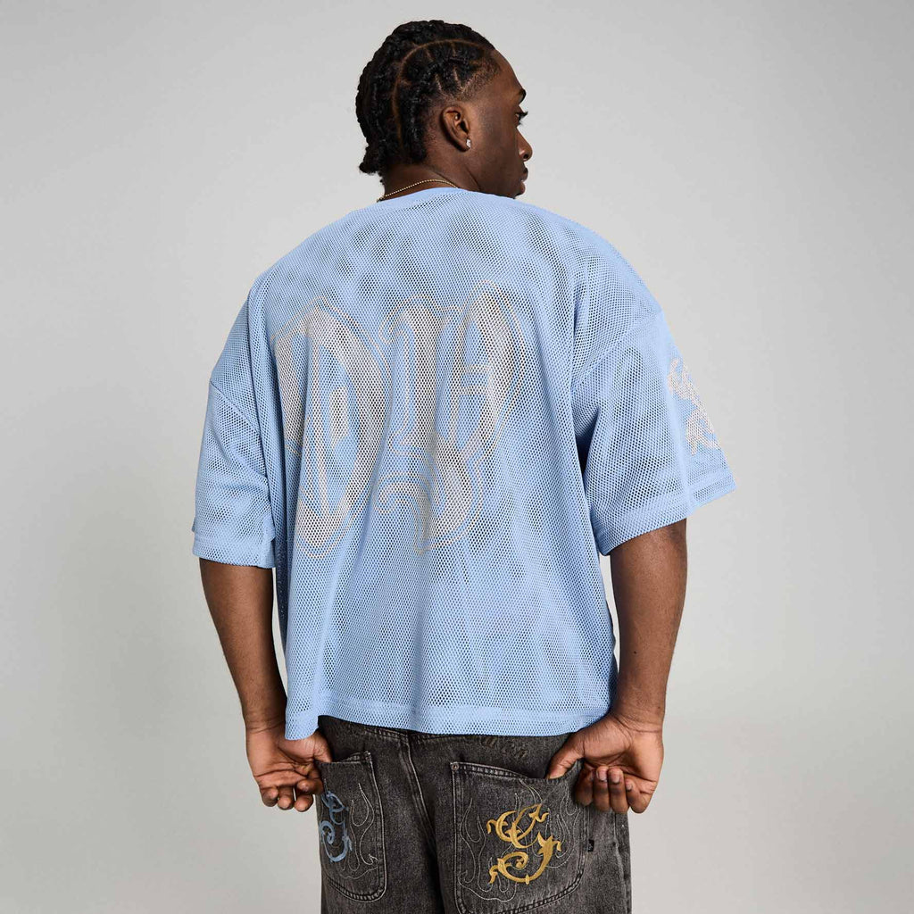 Camiseta Chief Watcher Mesh Boxy Azul Claro