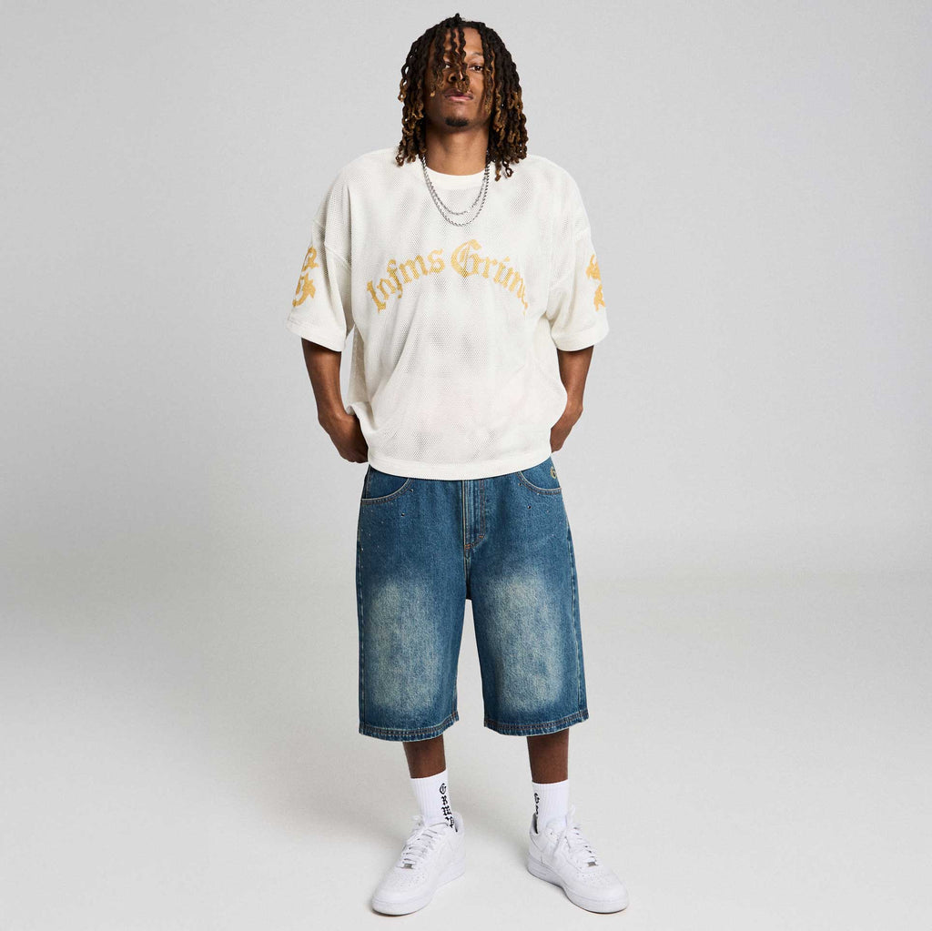 Camiseta Chief Watcher Mesh Boxy Blanco Roto