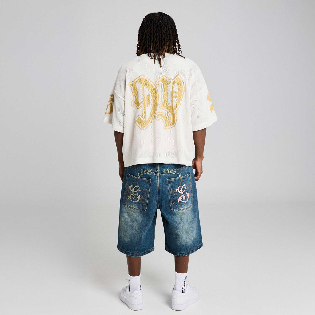 Camiseta Chief Watcher Mesh Boxy Blanco Roto