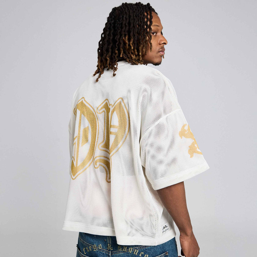 Camiseta Chief Watcher Mesh Boxy Blanco Roto